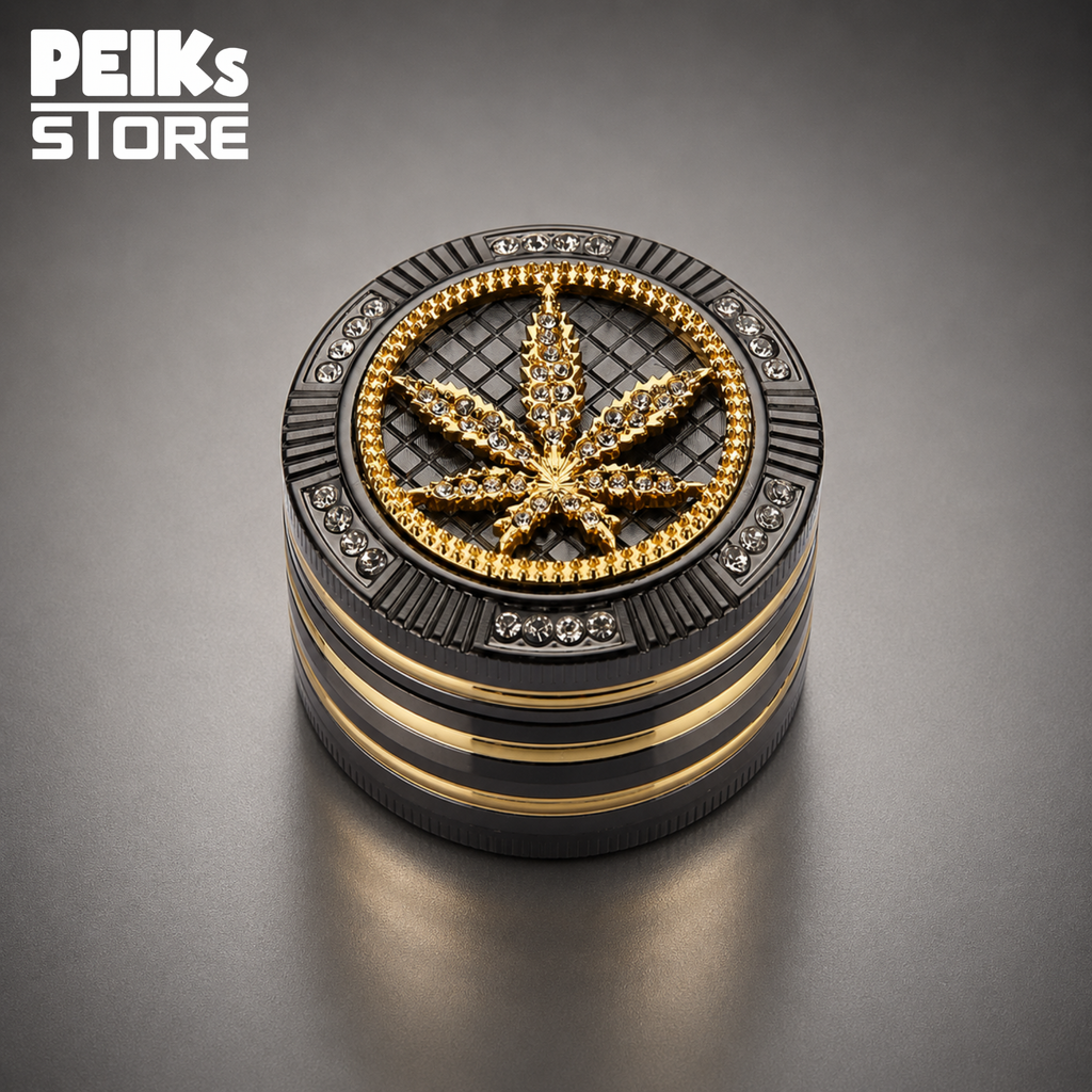 Champ High | Grinder | Bling Bling Leaf | 4-teilig| ø 50 mm