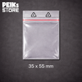 Druckverschlussbeutel | Baggies | Zip-Tüte | 35x55mm - 50mµ | Transparent | 100 Stück