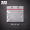 Druckverschlussbeutel | Baggies | Zip-Tüte | 40x40mm - 50mµ | Transparent | 100 Stück