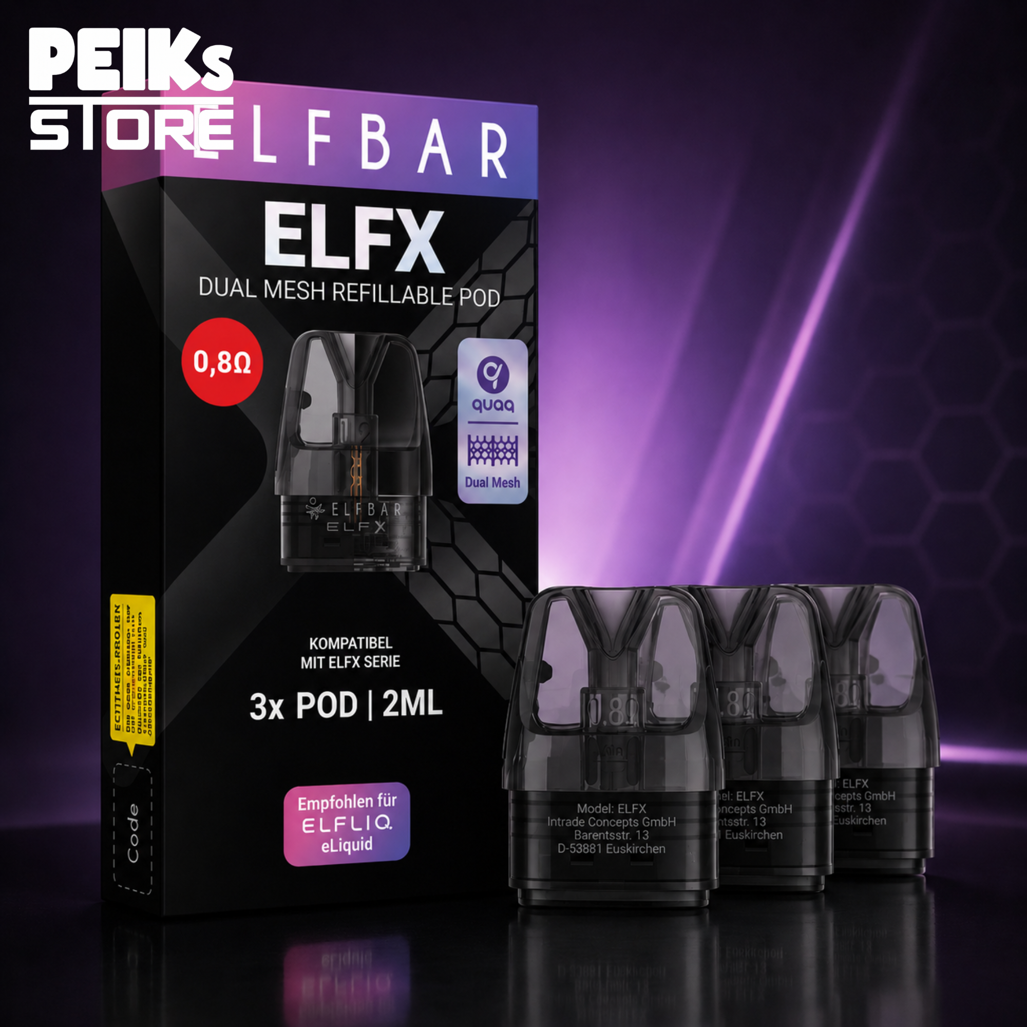 Elfbar | 3x ElfX Leerpods | verschiedene Stärken