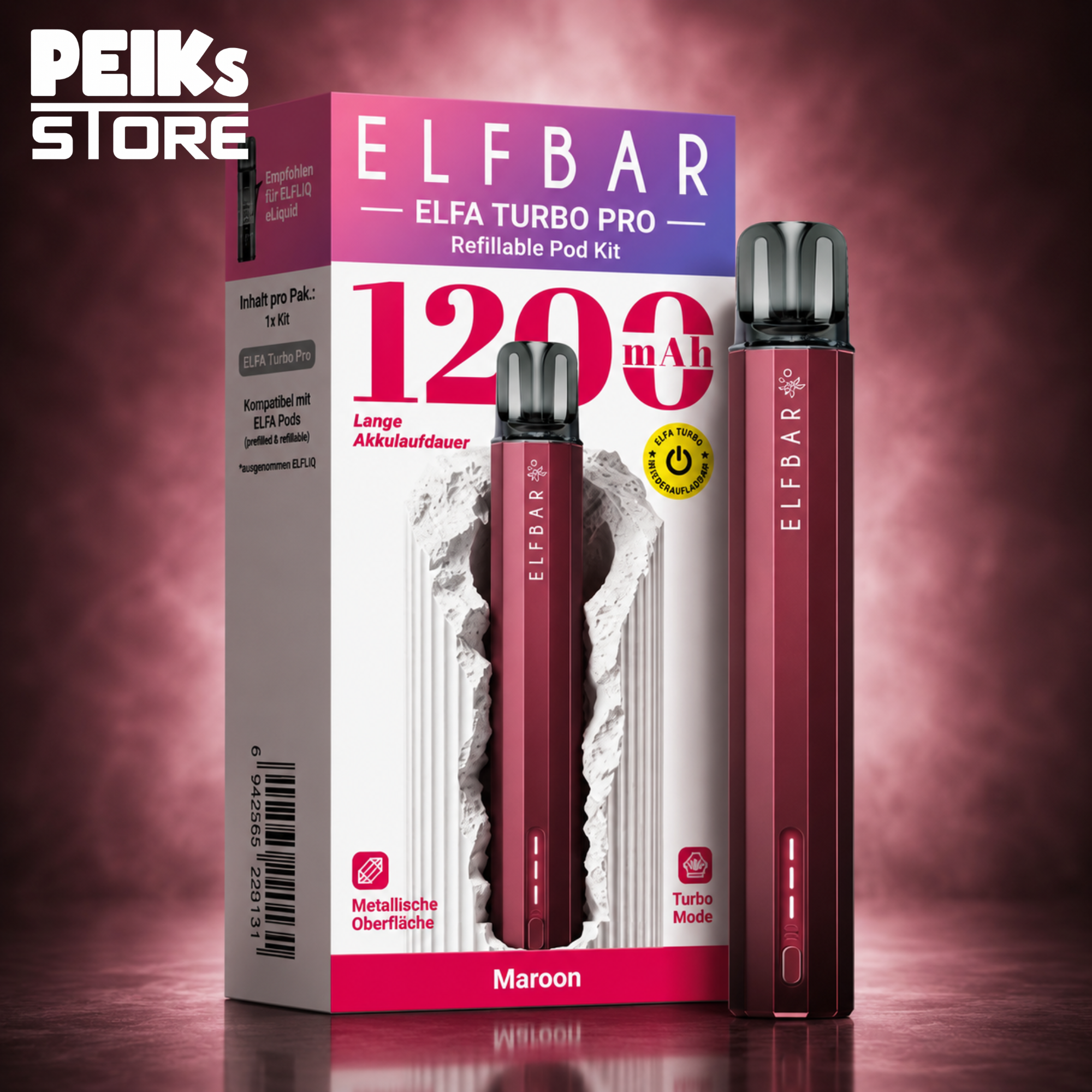 Elfbar | Elfa Turbo Pro | Refillable Pod Kit | verschiedene Farben