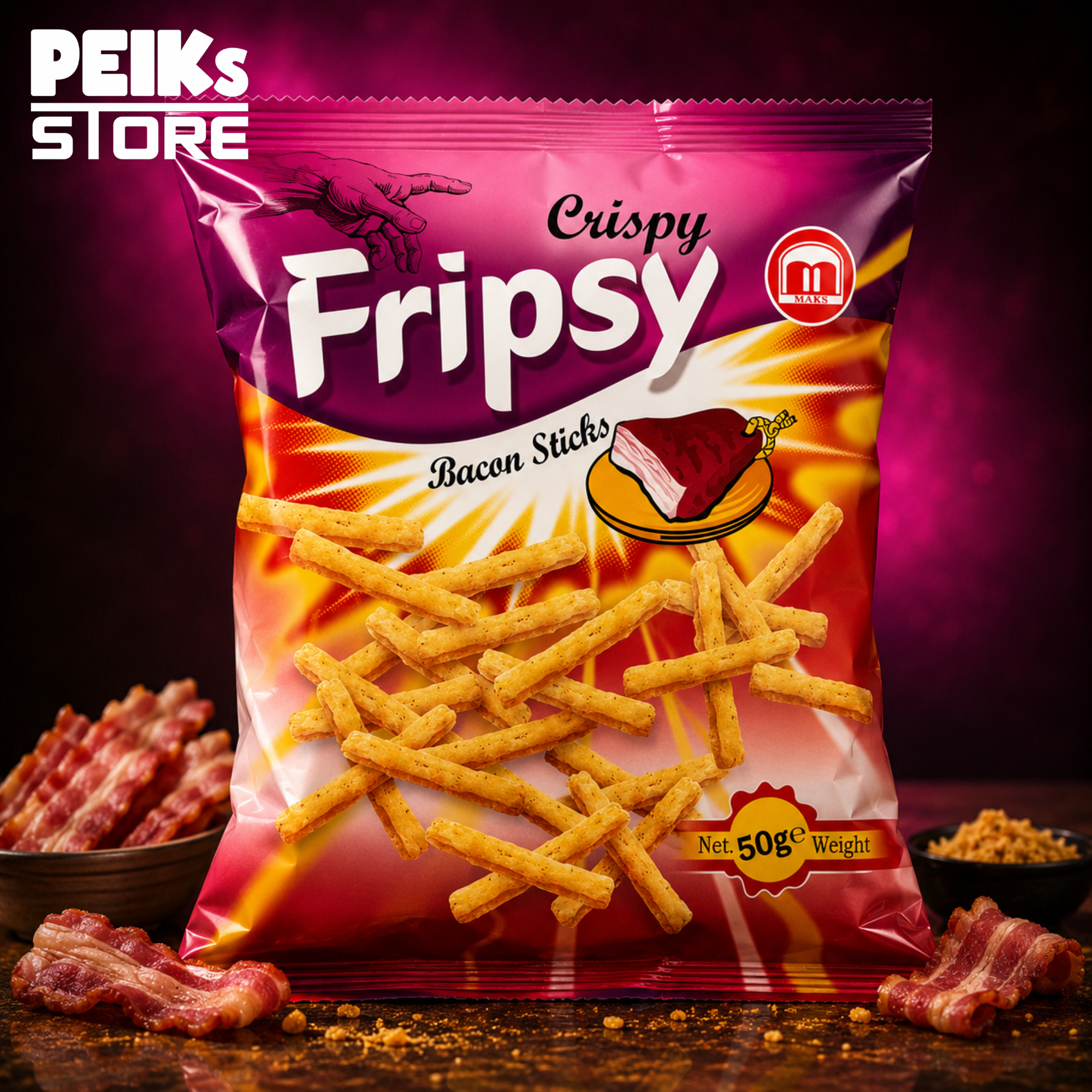 Fripsy | Stick Chips | Bacon | 50g