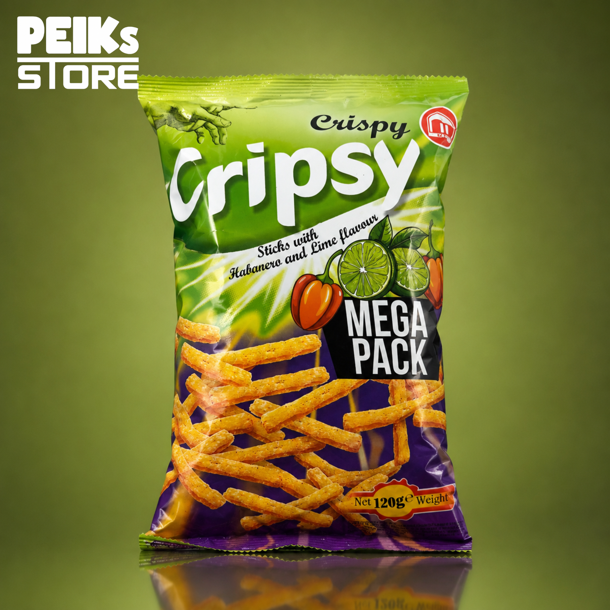 Fripsy | Stick Chips | Habanero & Lime | Mega Pack | 120g