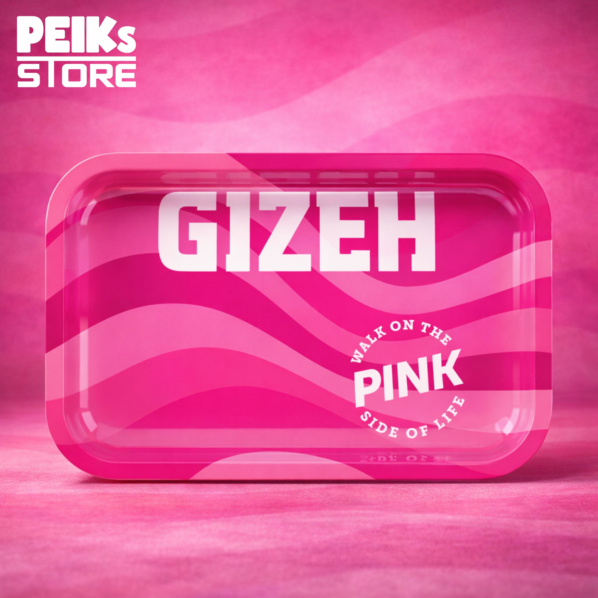 Gizeh | Rolling Tray Drehunterlage | Metall - All Pink