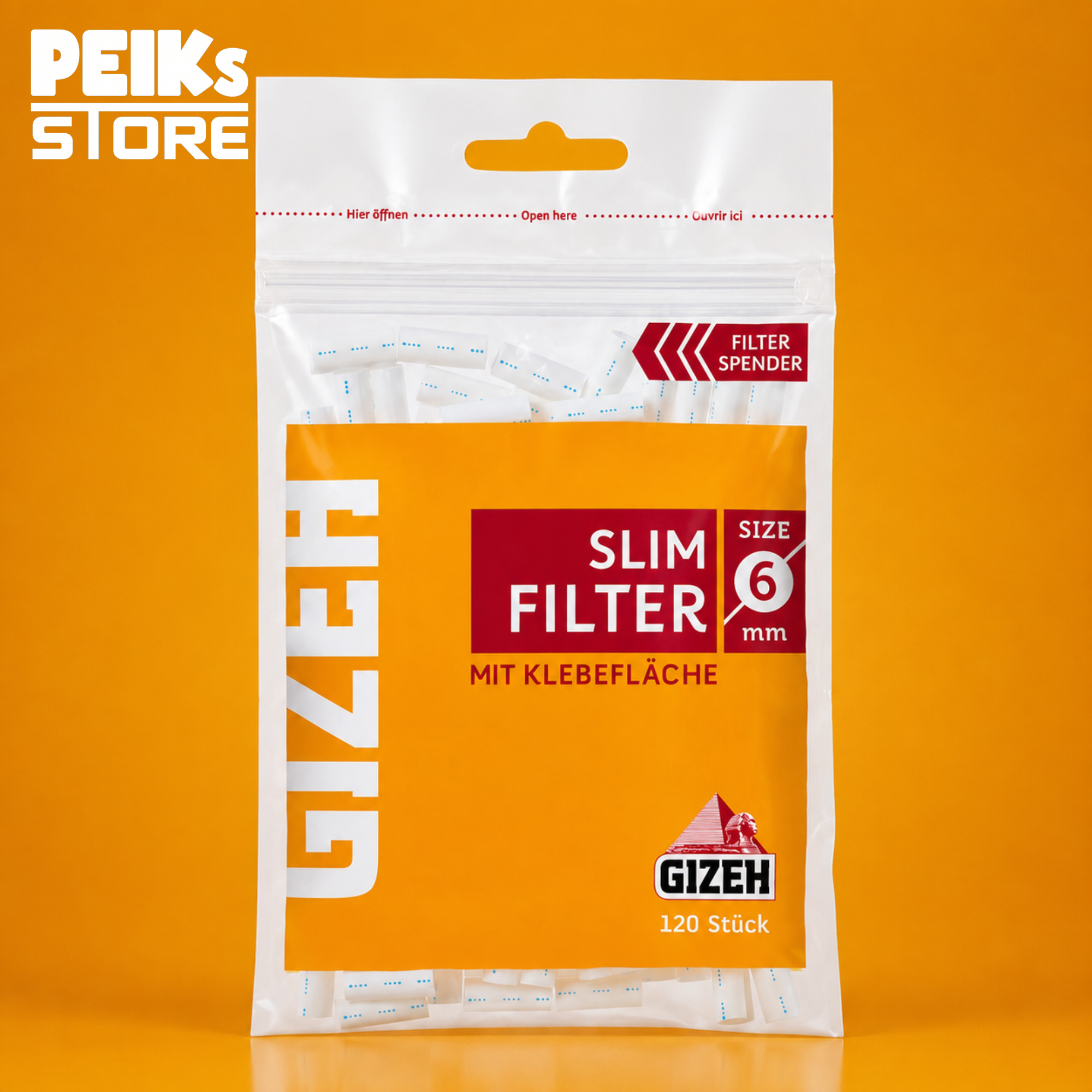 Gizeh | 6mm Slim Filter | 120 Stück