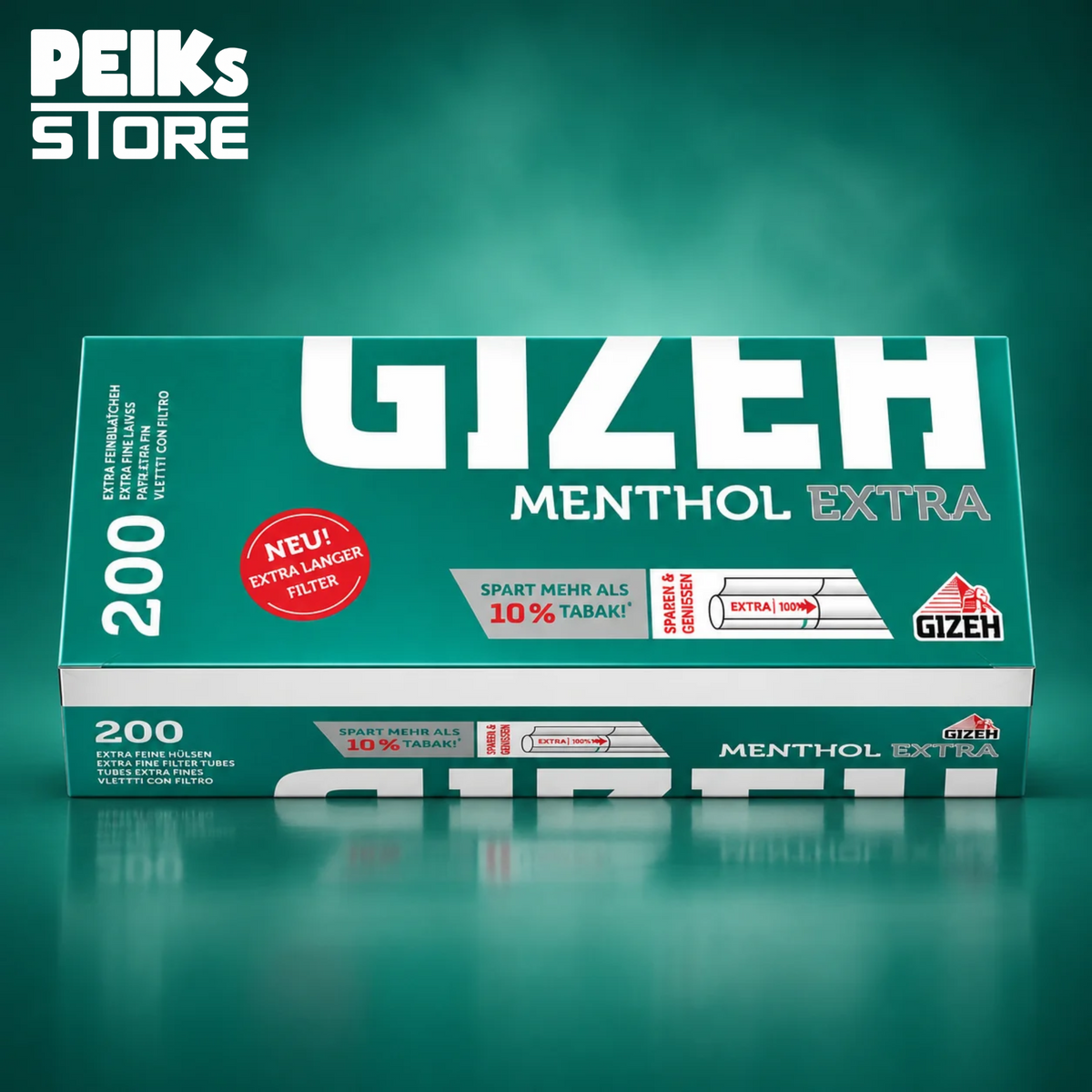Gizeh | Menthol Extra Hülsen | 200 Stück