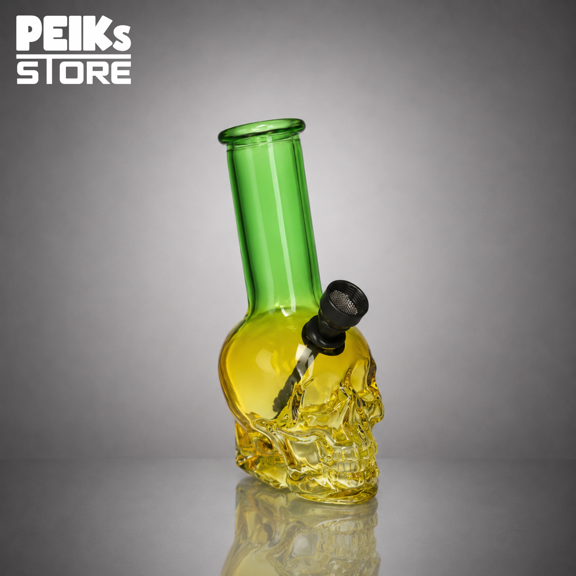 Glasbong | Skull | Höhe 14,5cm | verschiedene Farben