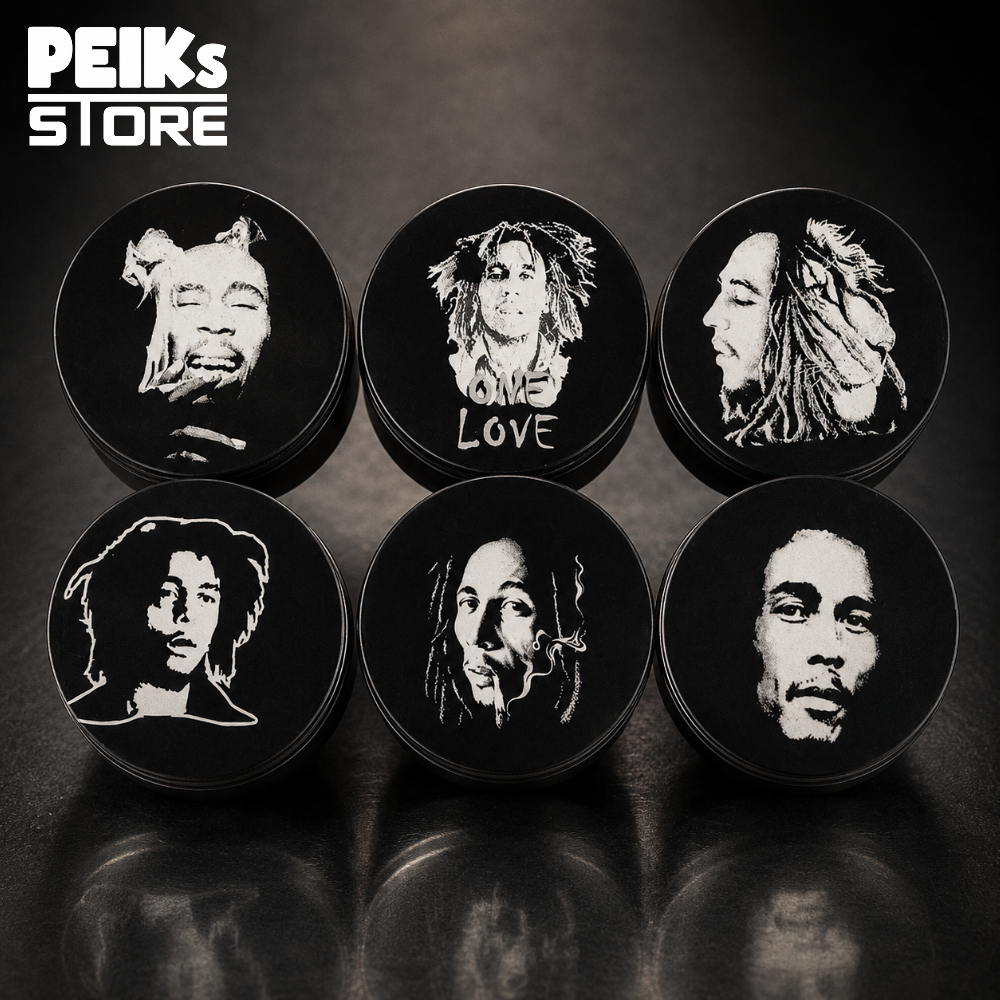 Grinder | Bob Marley | 4tlg 37x50mm