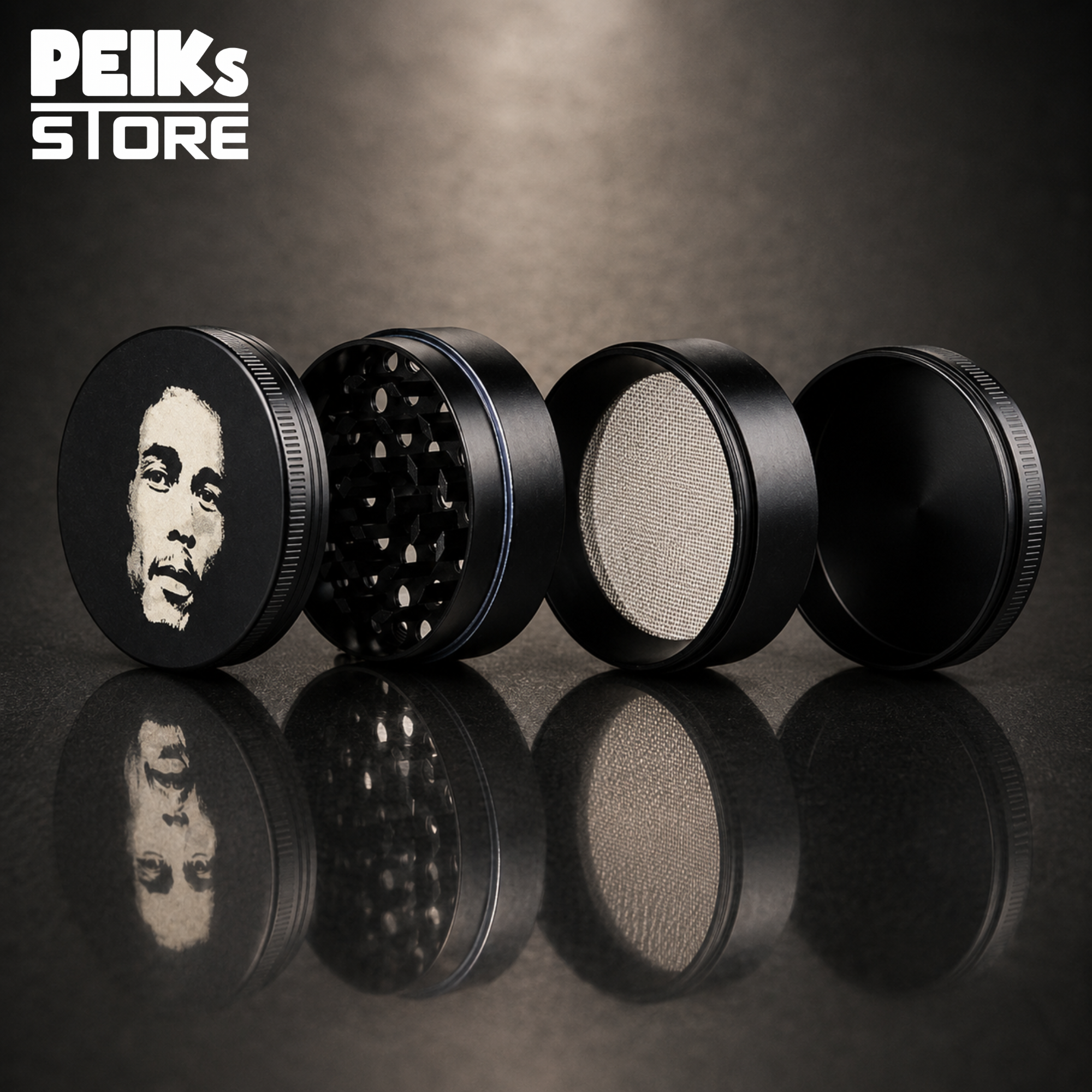 Grinder | Bob Marley | 4tlg 37x50mm