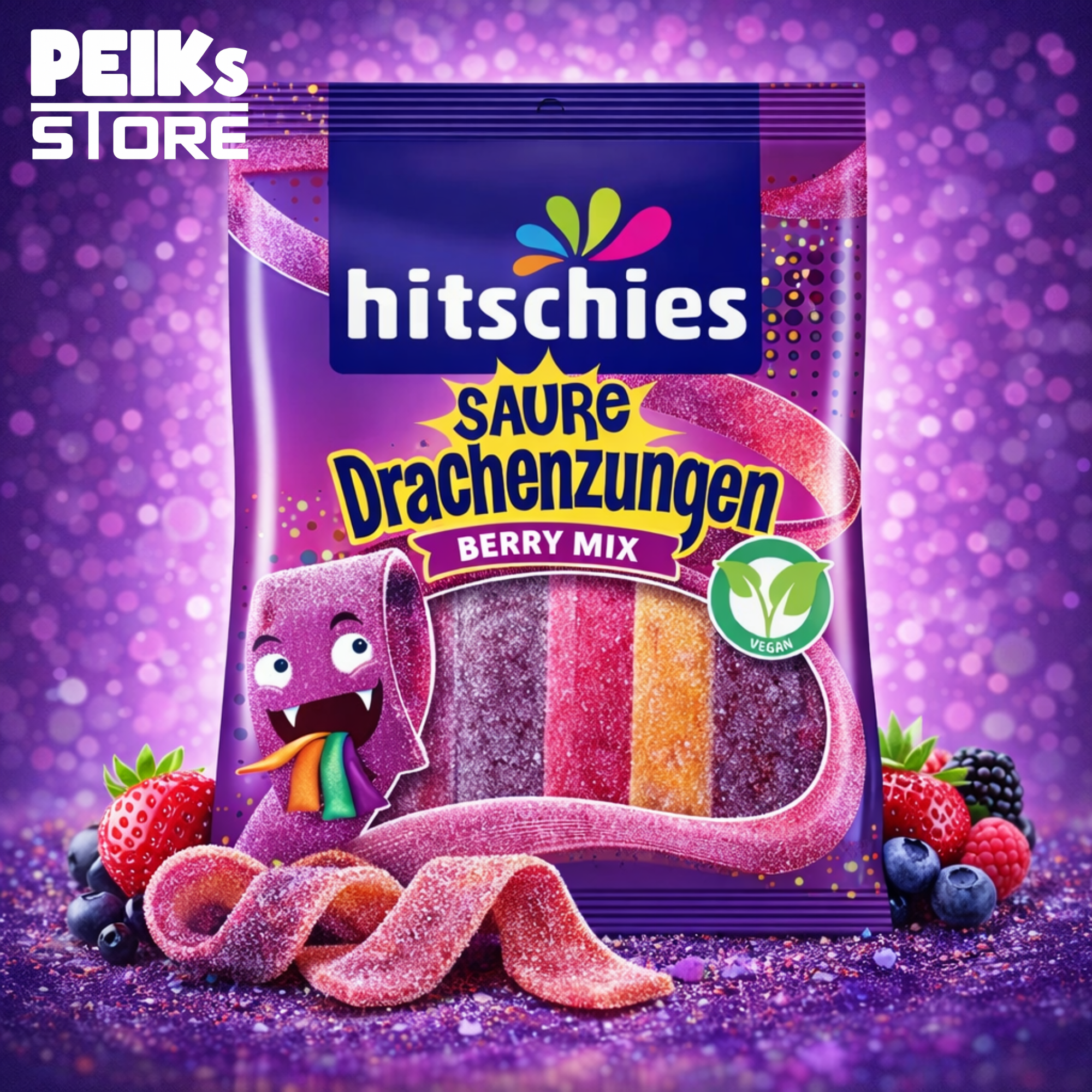 hitschies | Saure Drachenzungen | Berry Mix | 125g