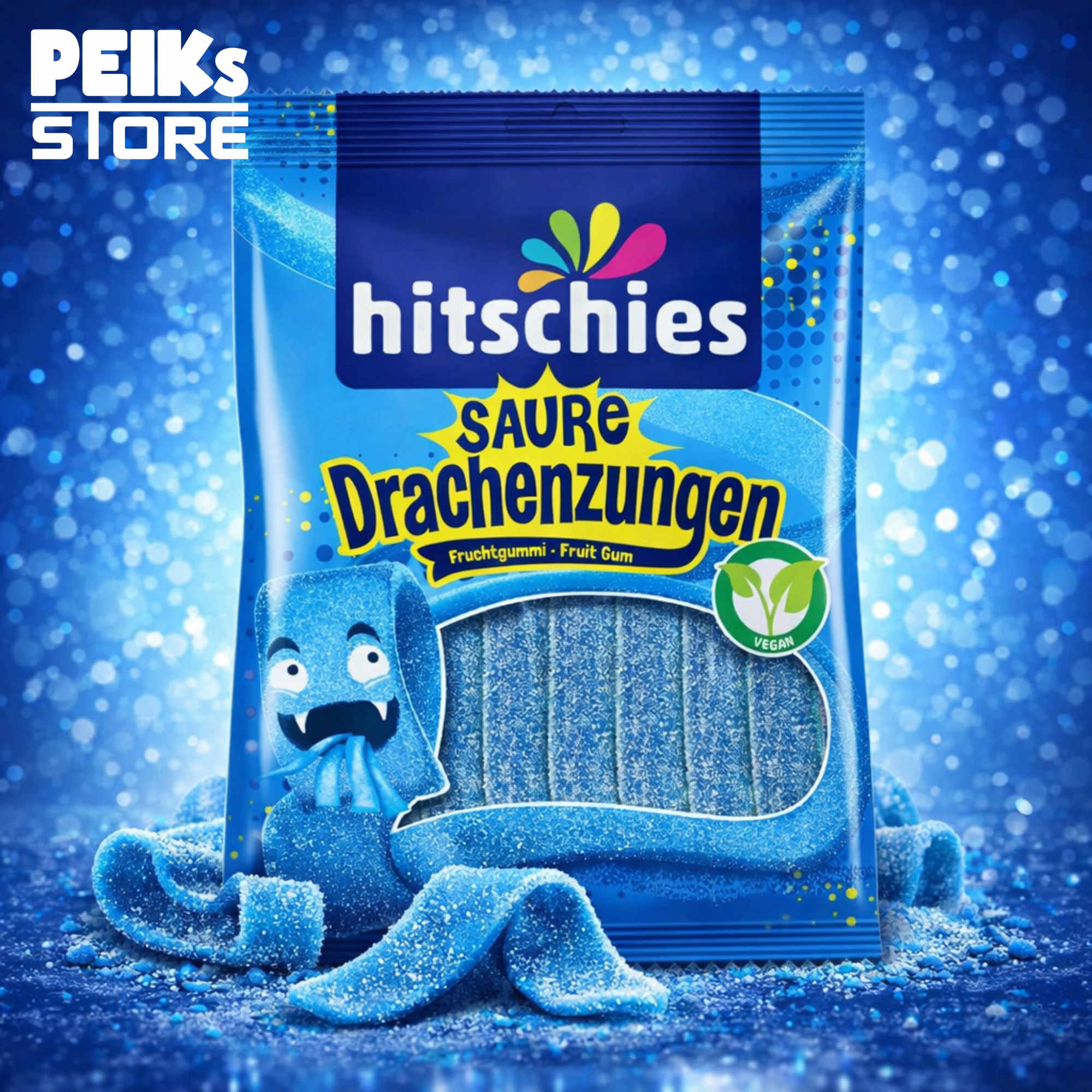 hitschies | Saure Drachenzungen | Blau | 125g