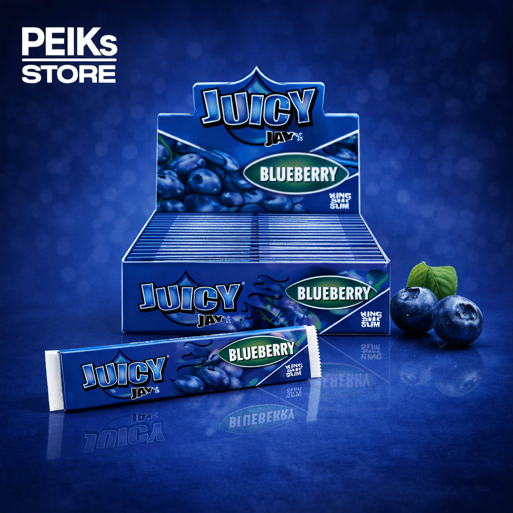 Juicy Jay's | King Size Slim Papers | Blueberry | 32 Blatt
