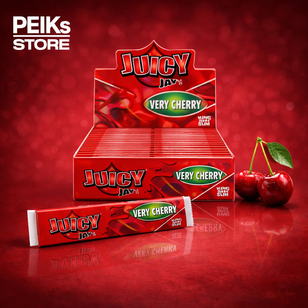 Juicy Jay's | King Size Slim Papers | Cherry | 32 Blatt