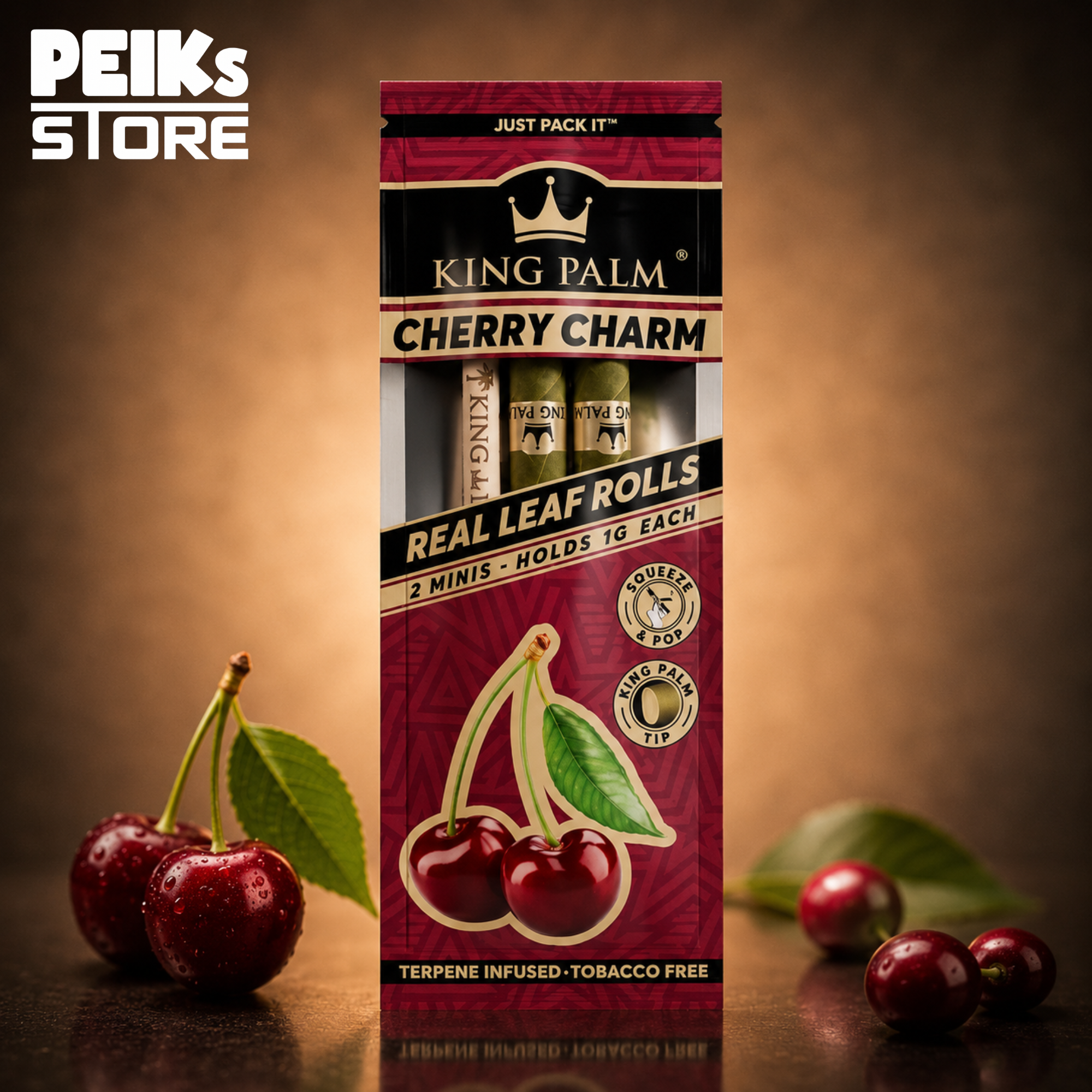 King Palm | Slim Roll Blunt | Cherry Charm | 2 Stück