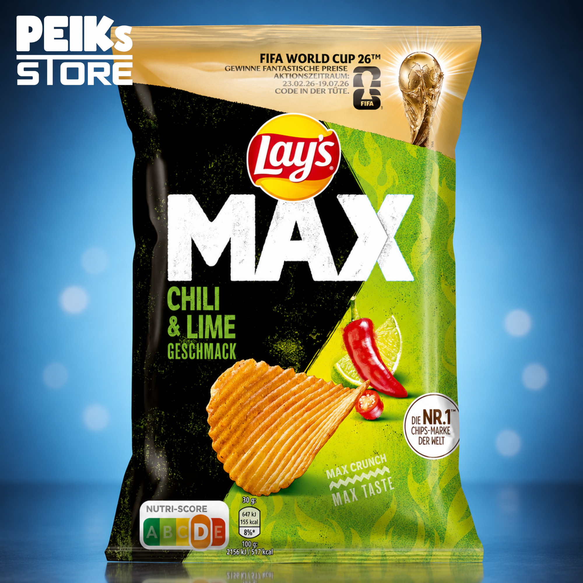 MHD: 12.07.2026 | Lay´s | Max Chips | Chili & Lime | 110g