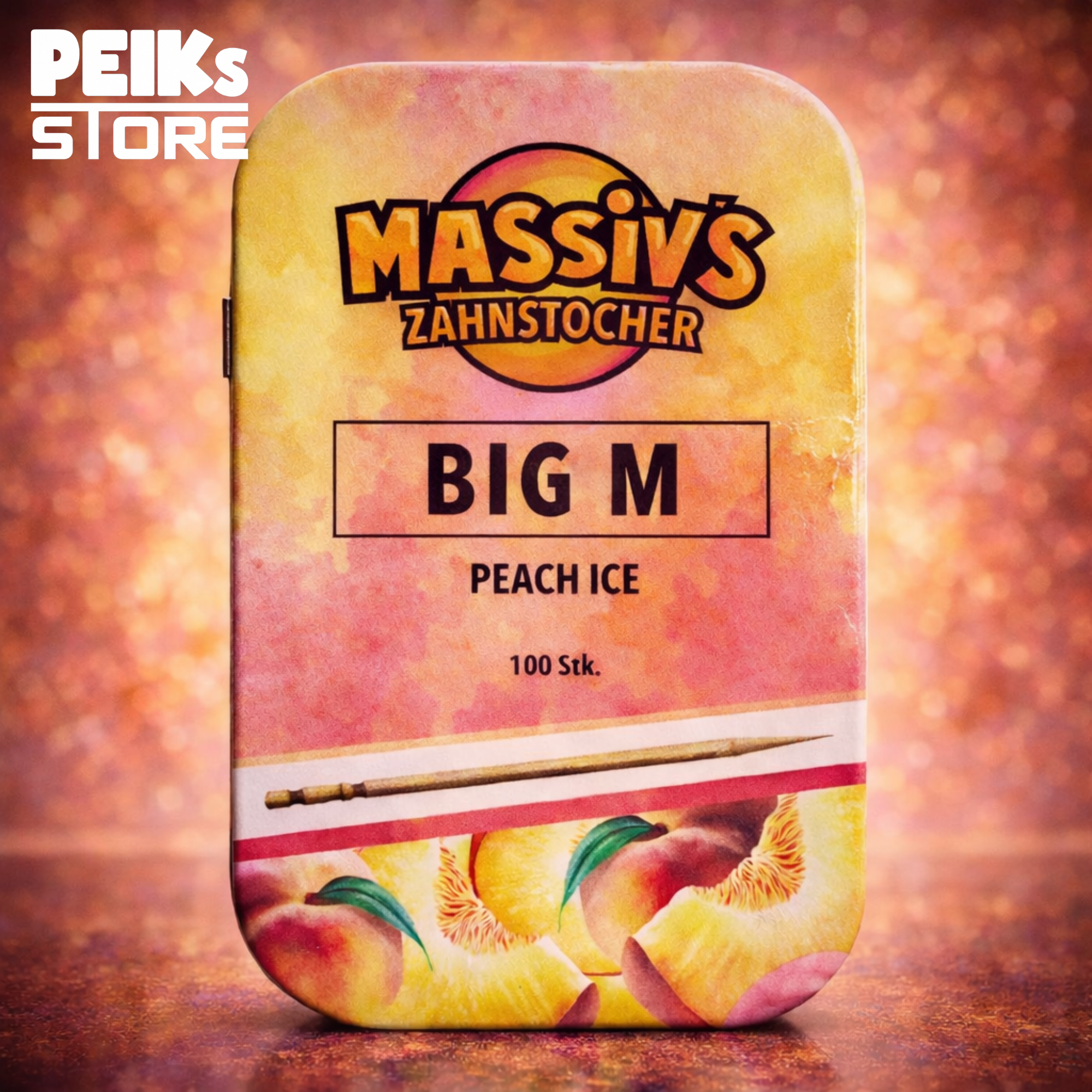 Wunderzahnstocher | Massiv Edition | BigM | Peach Ice | 75g