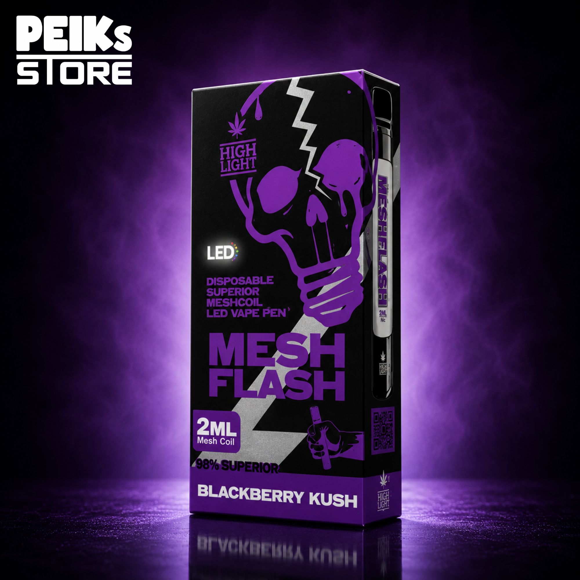 Meshflash | H2 Superior | Blackberry Kush | Einweg Vape | 2ml