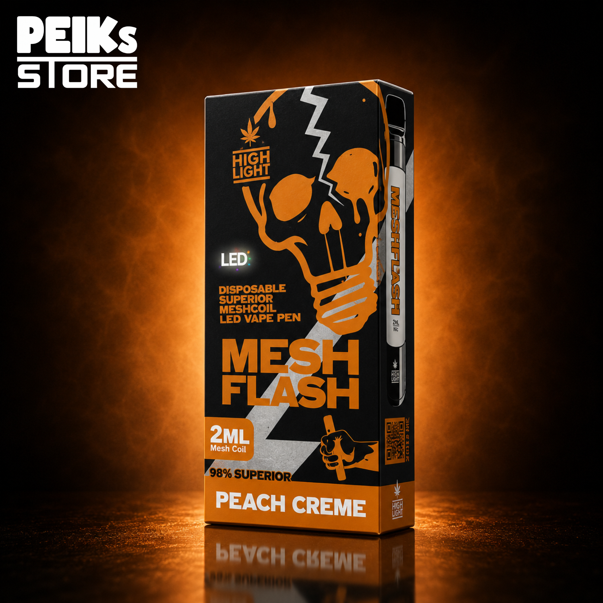 Meshflash | H2 Superior | Peach Creme | Einweg Vape | 2ml