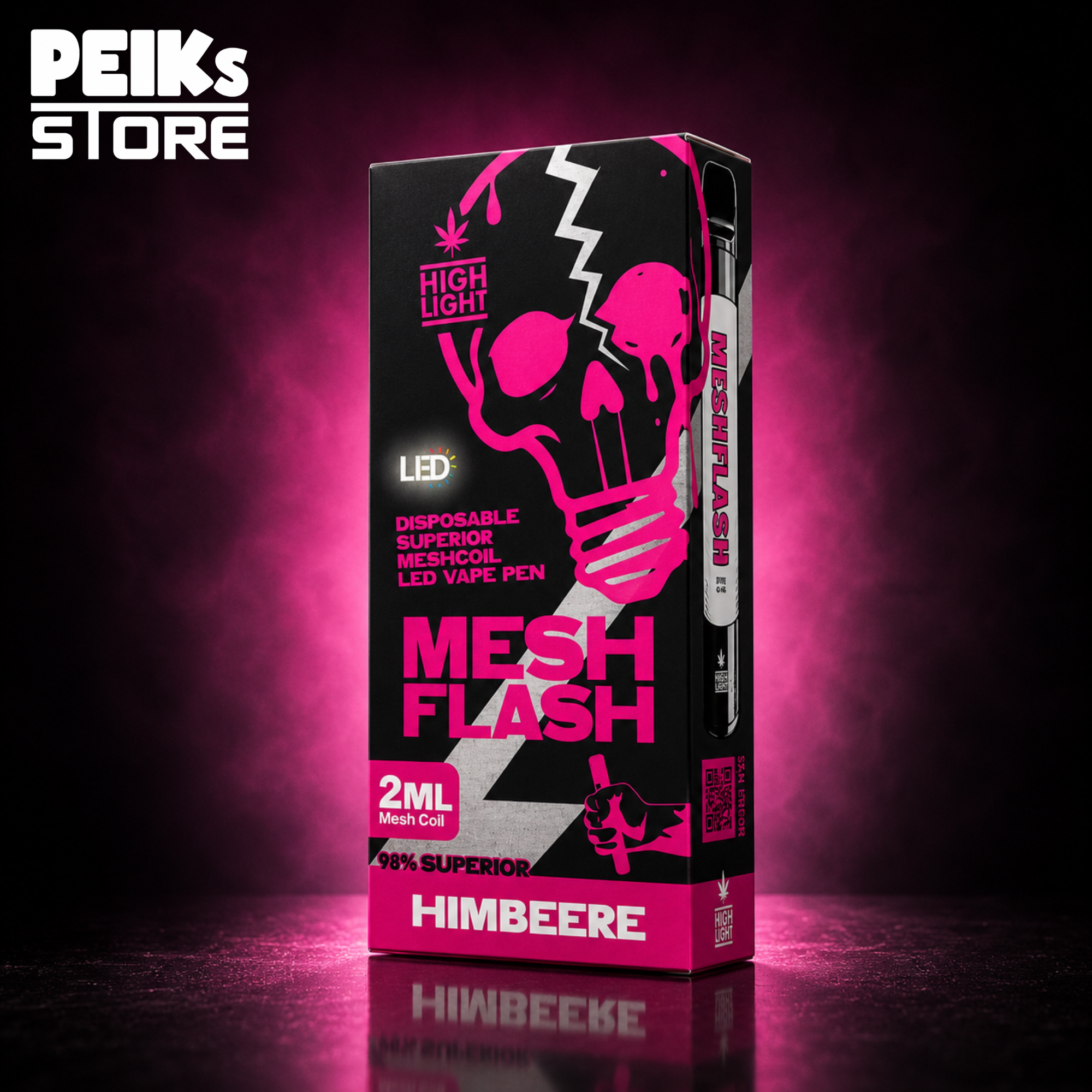 Meshflash | H2 Superior | Himbeere | Einweg Vape | 2ml