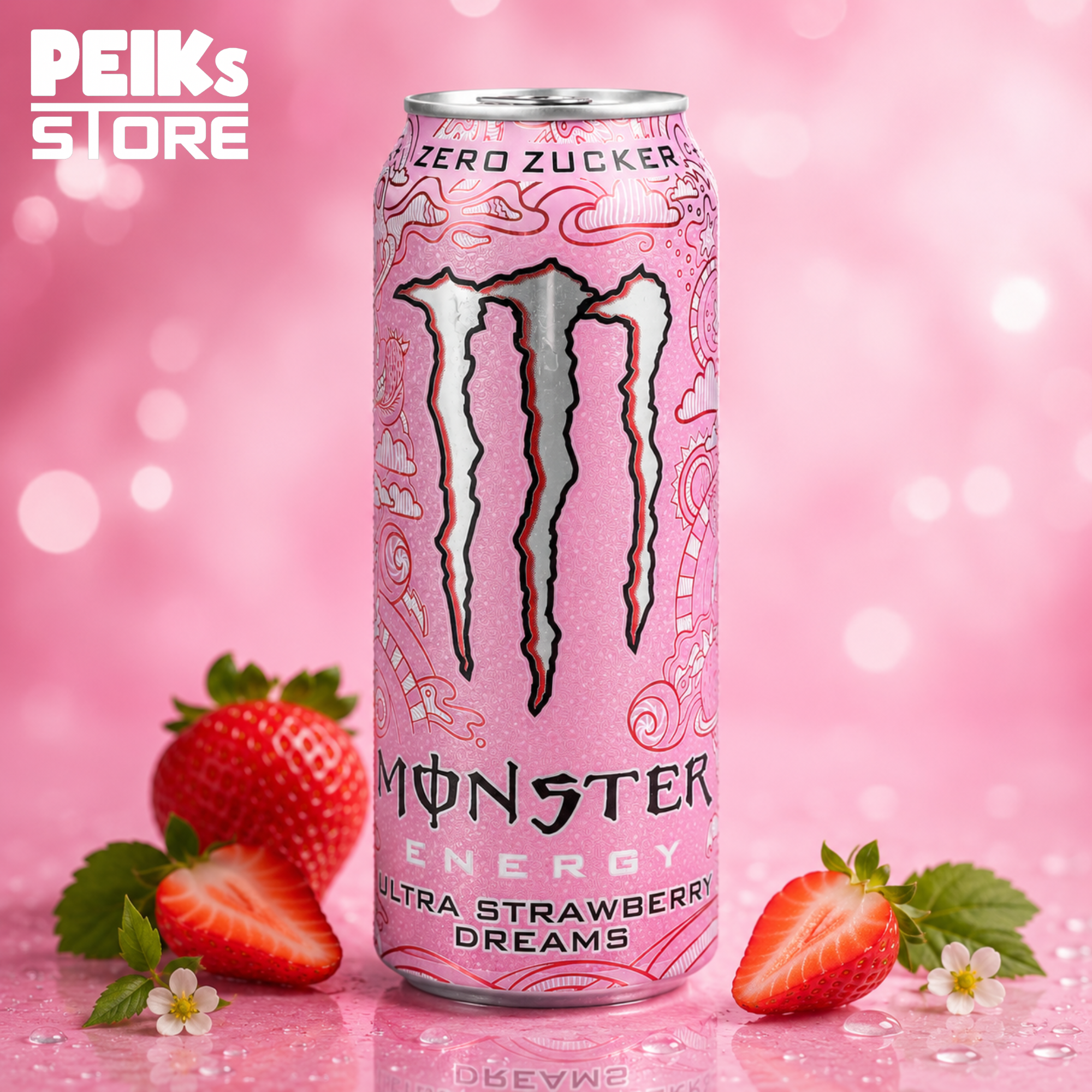 Monster Energy | Ultra Strawberry Dreams Zero Sugar | 0,5l