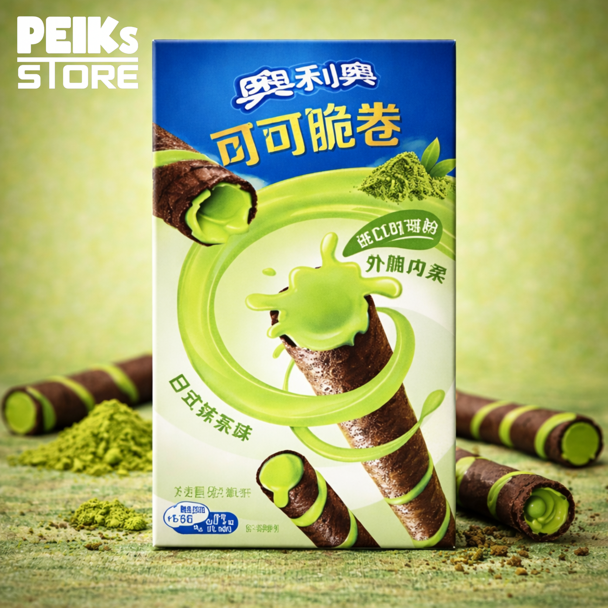 Oreo | Cocoa Crisp Roll Matcha | 50g