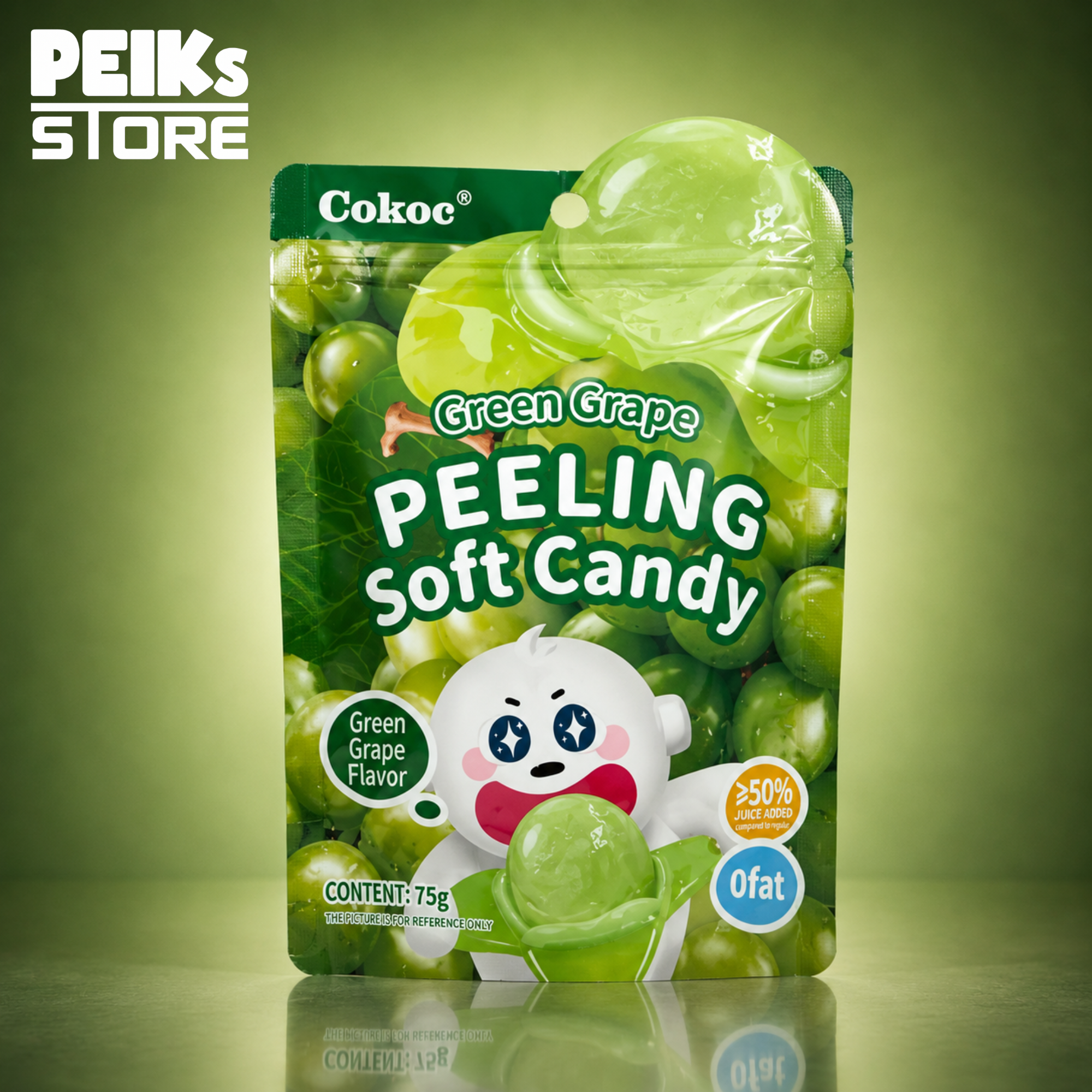 Peeling Candy | Green Grape | 75g