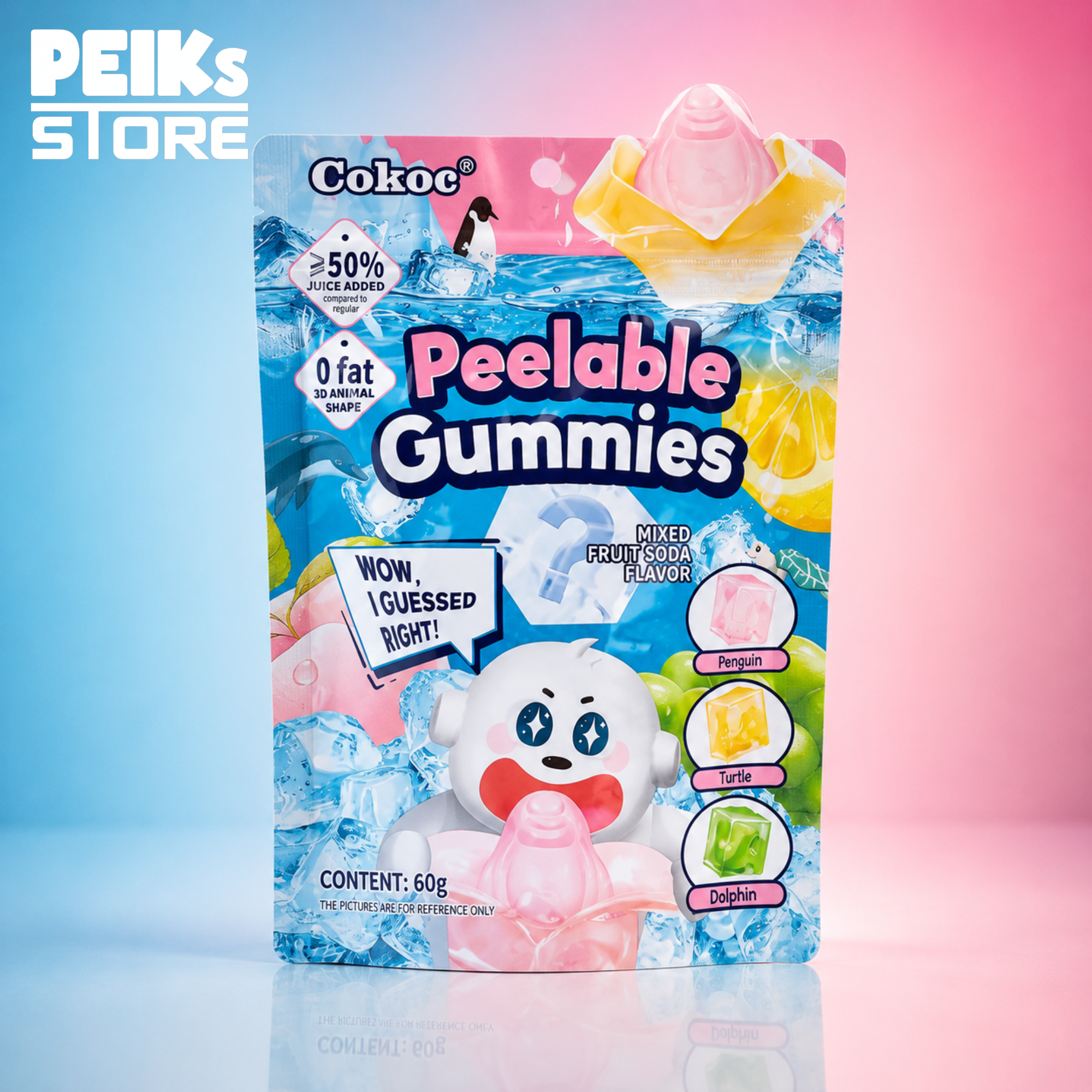 Peeling Candy | Mixed Fruit Soda | 60g