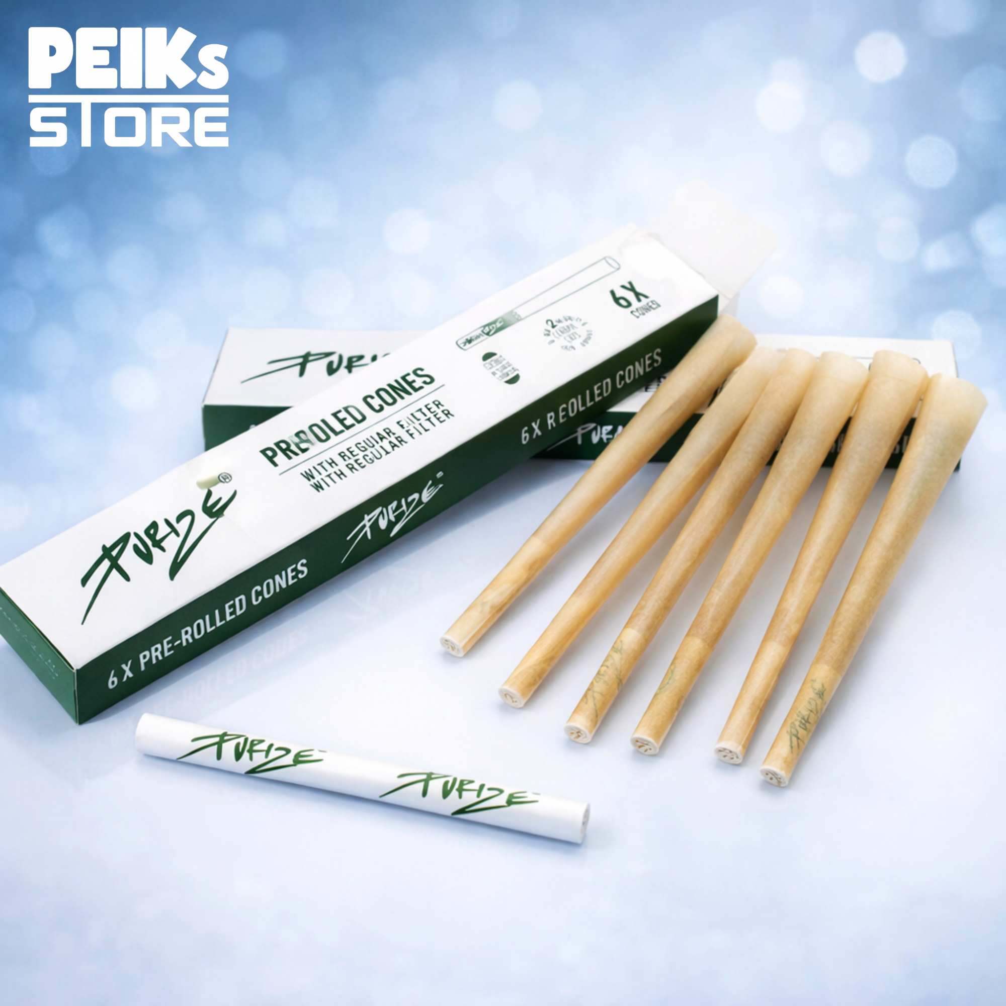 Purize | Pre Rolled | Cones | mit Aktivkohlefilter | 6 Stück