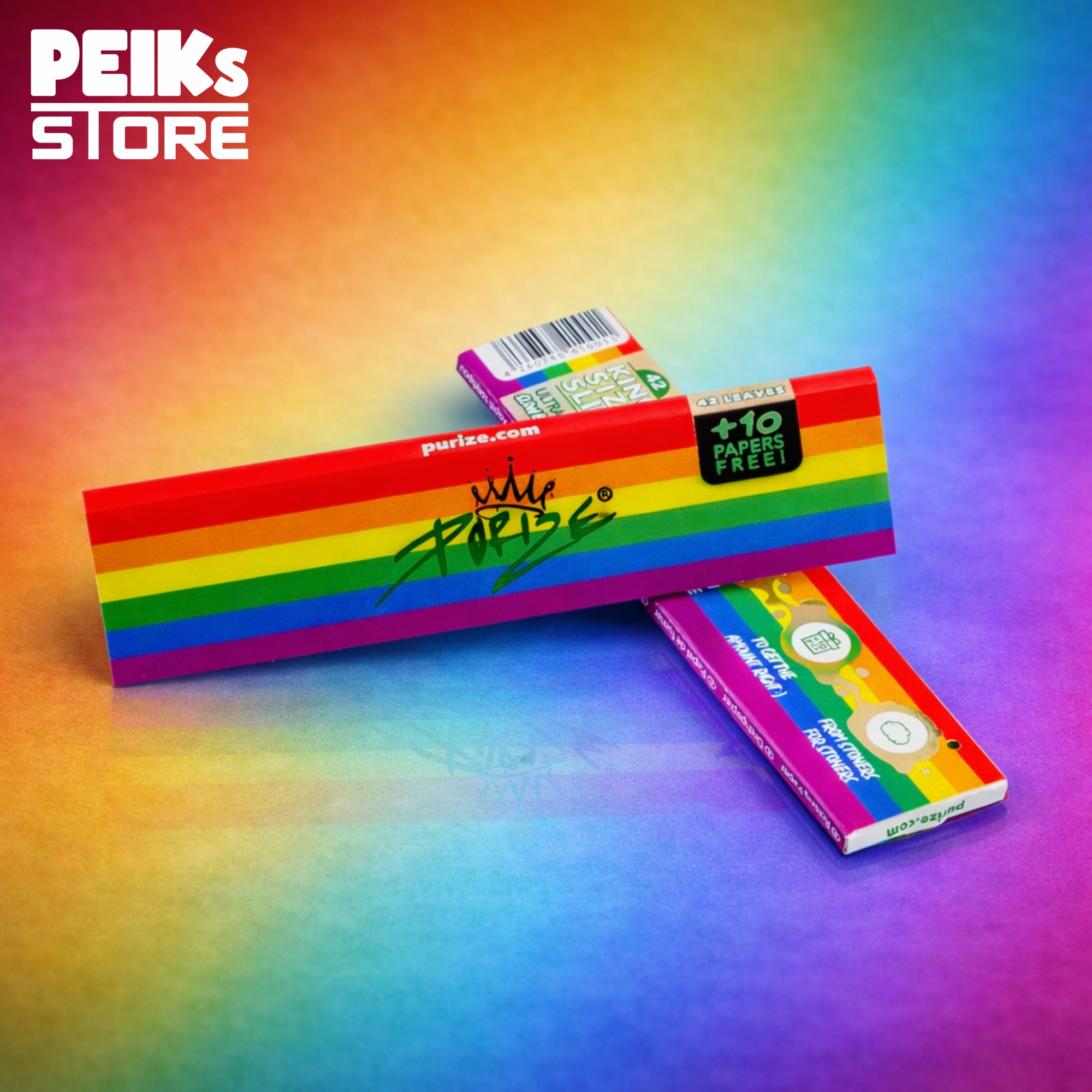 Purize | King Size Papers Slim | Rainbow | 42 Stück