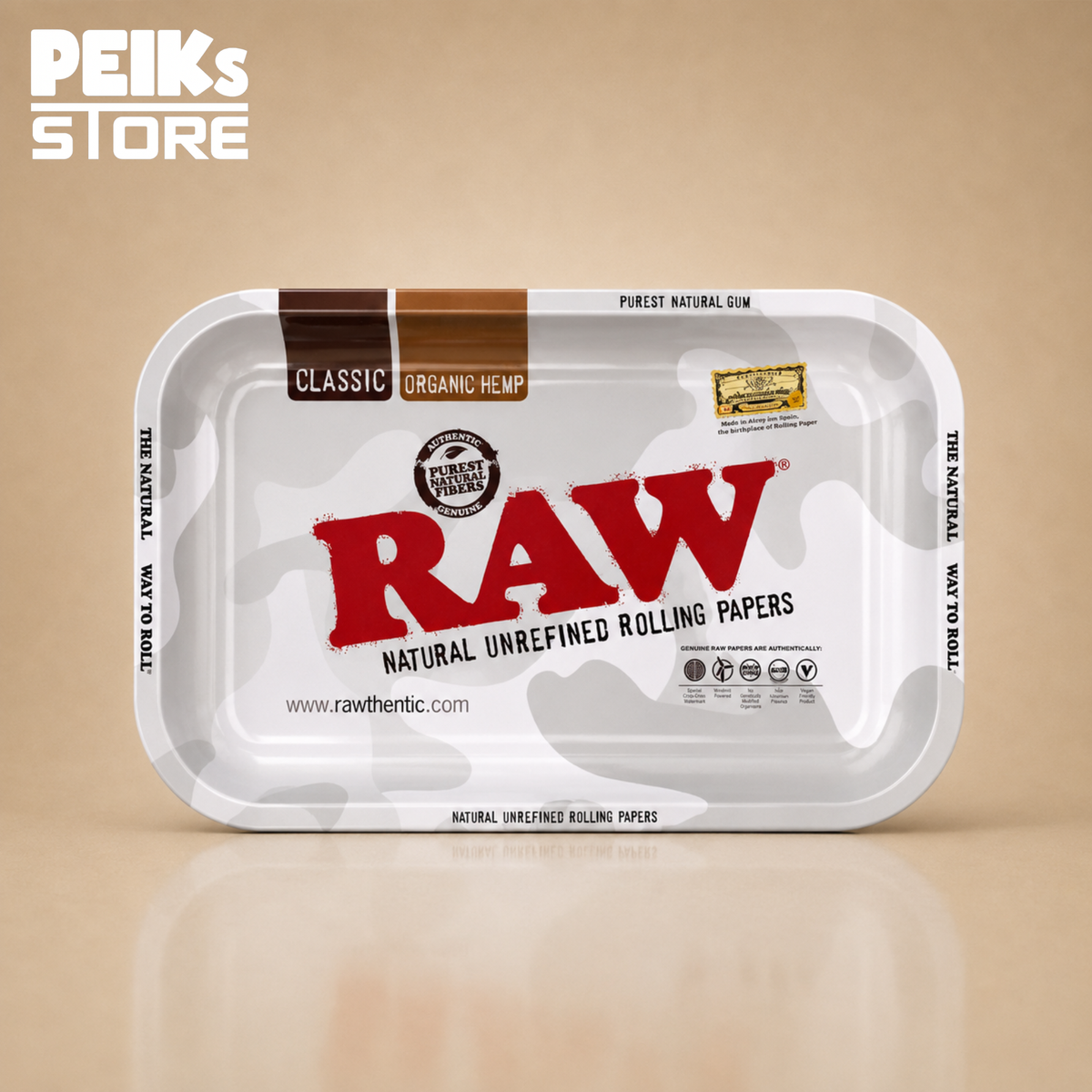 RAW | Arctic Camo | Rolling Tray Small | 27,5 x 17,5 cm