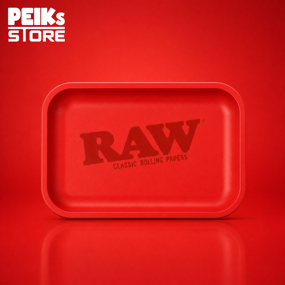 RAW | Metal Rolling Tray | Red | Small 27,5 x 17,5 cm