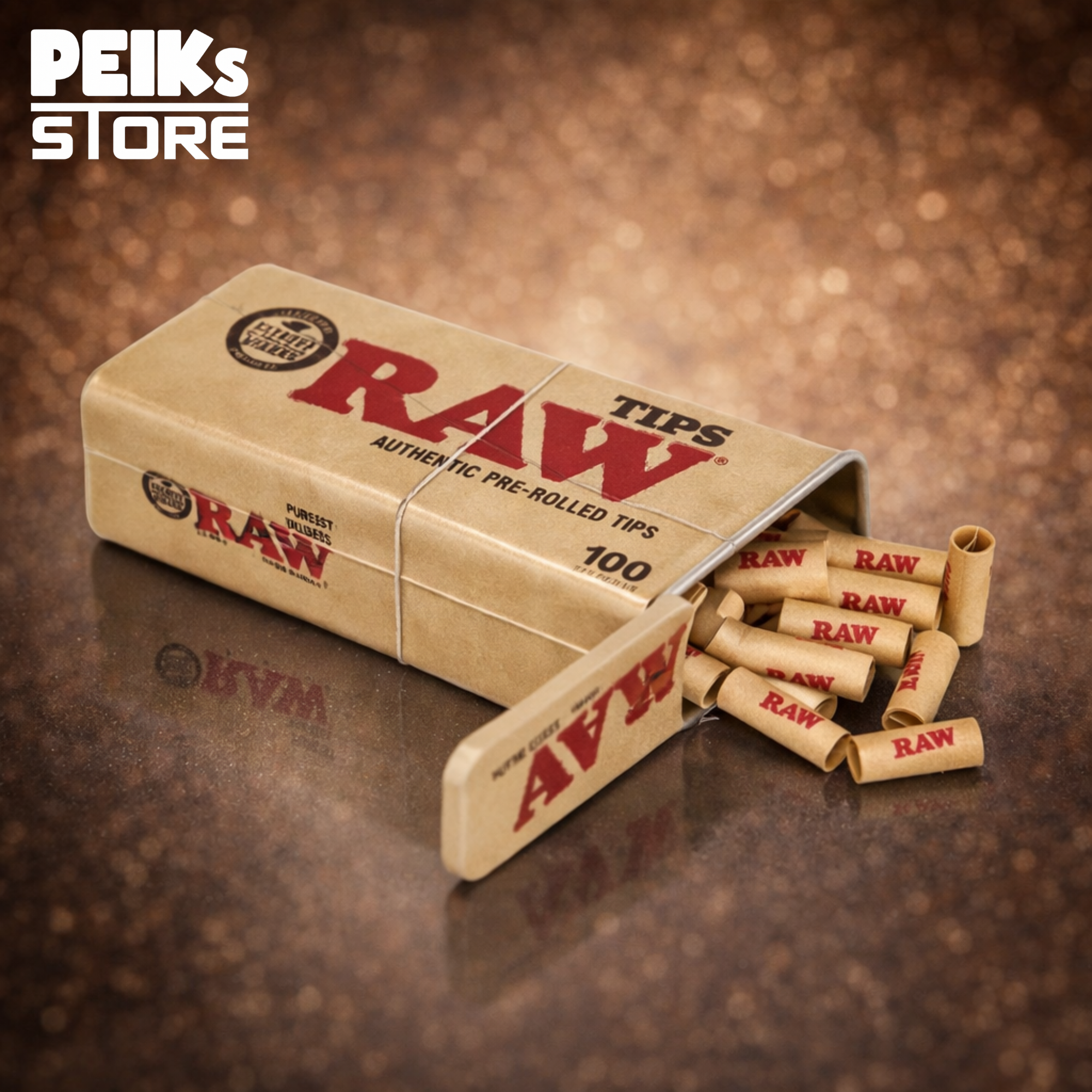 RAW | Pre-Rolled Tips | Aluminium Box | 100 Stück
