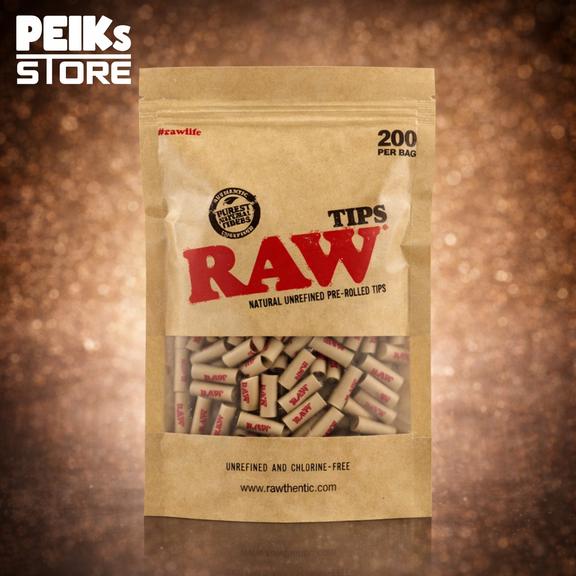 RAW | Pre-Rolled Tips | Tüte | 200 Stück