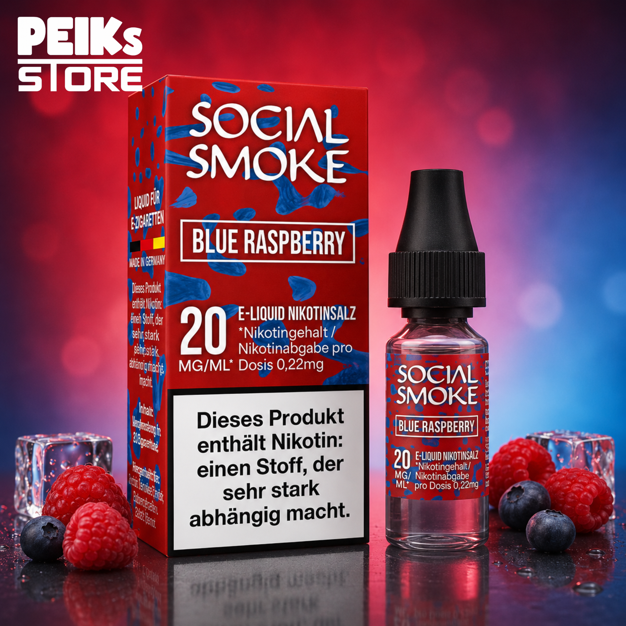 Social Smoke | 10ml/20mg Nikotinsalz | verschiedene Sorten