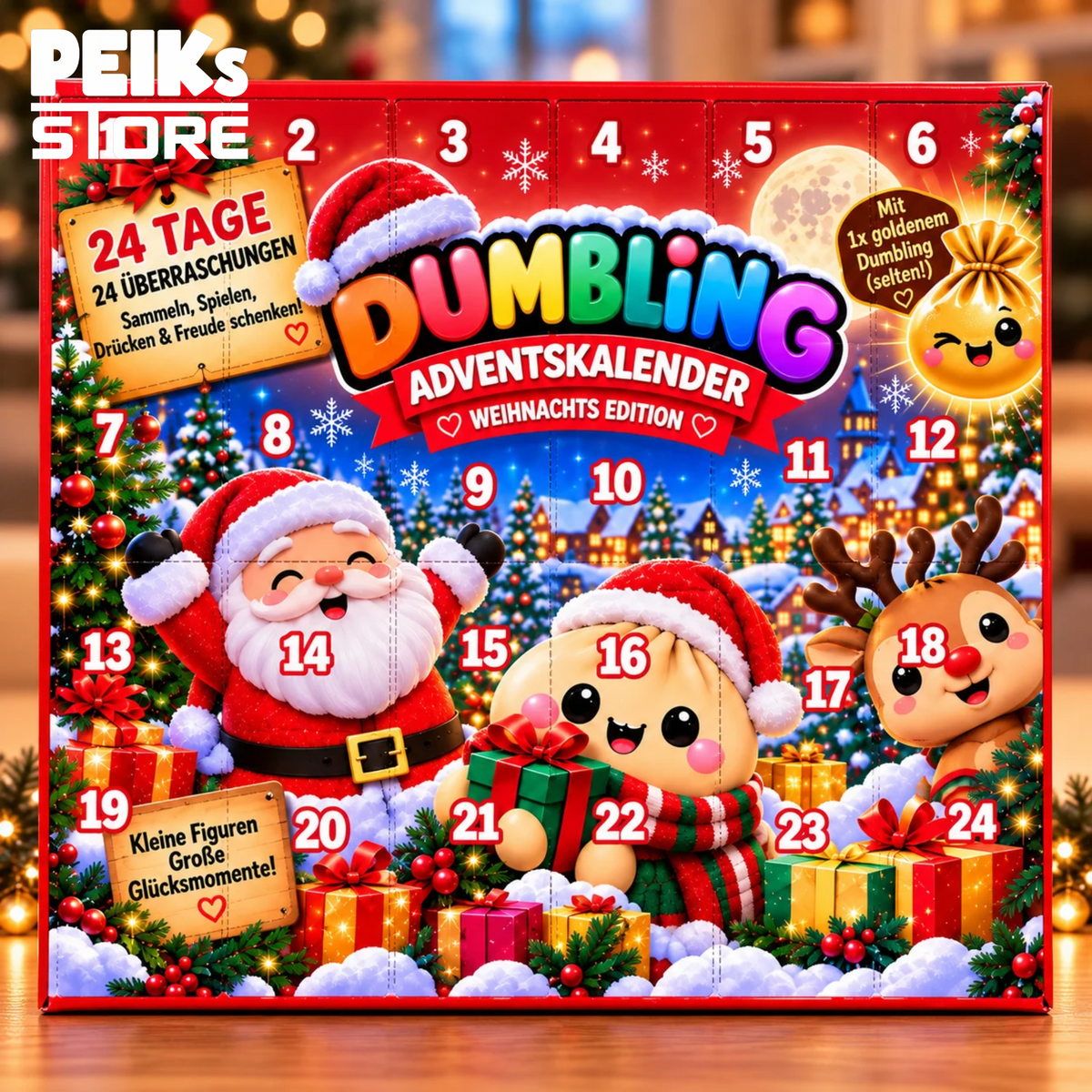 Spielzeug | Dumpling Adventskalender | 24 Squishy-Überraschungen
