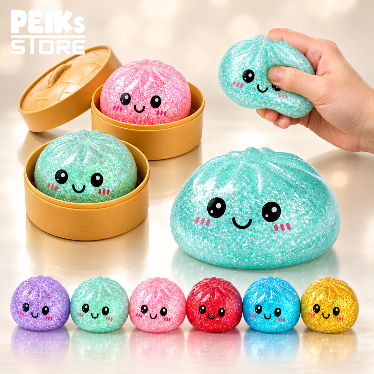 Spielzeug | Glitzer Mystery Dumpling | 8,5 cm