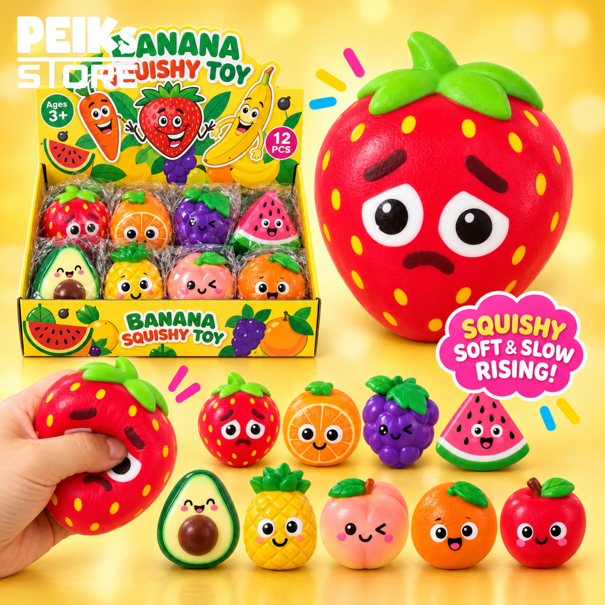 Spielzeug | Squishy Fruit | verschiedene Früchte