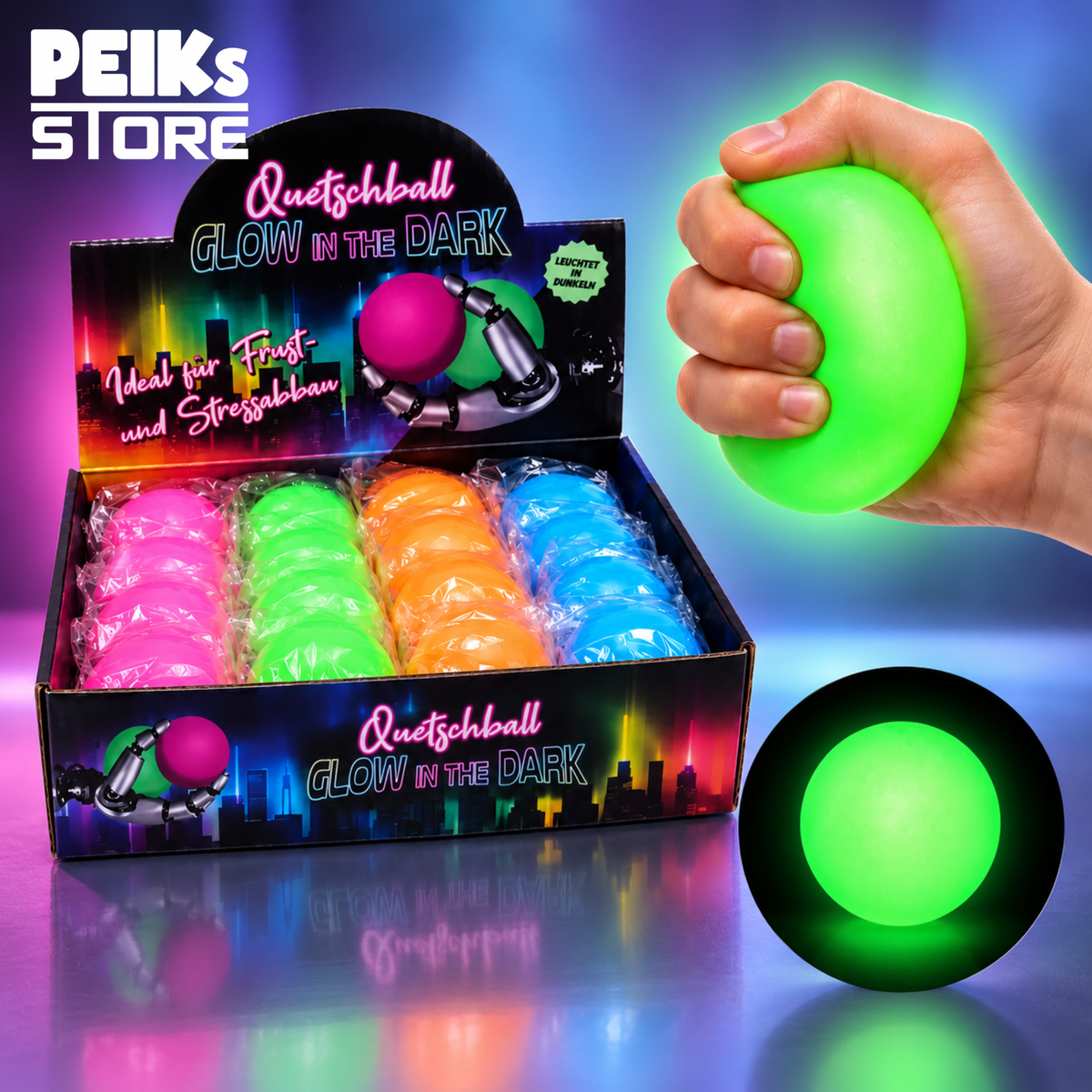 Spielzeug | Squishy | Glow in the Dark Ball