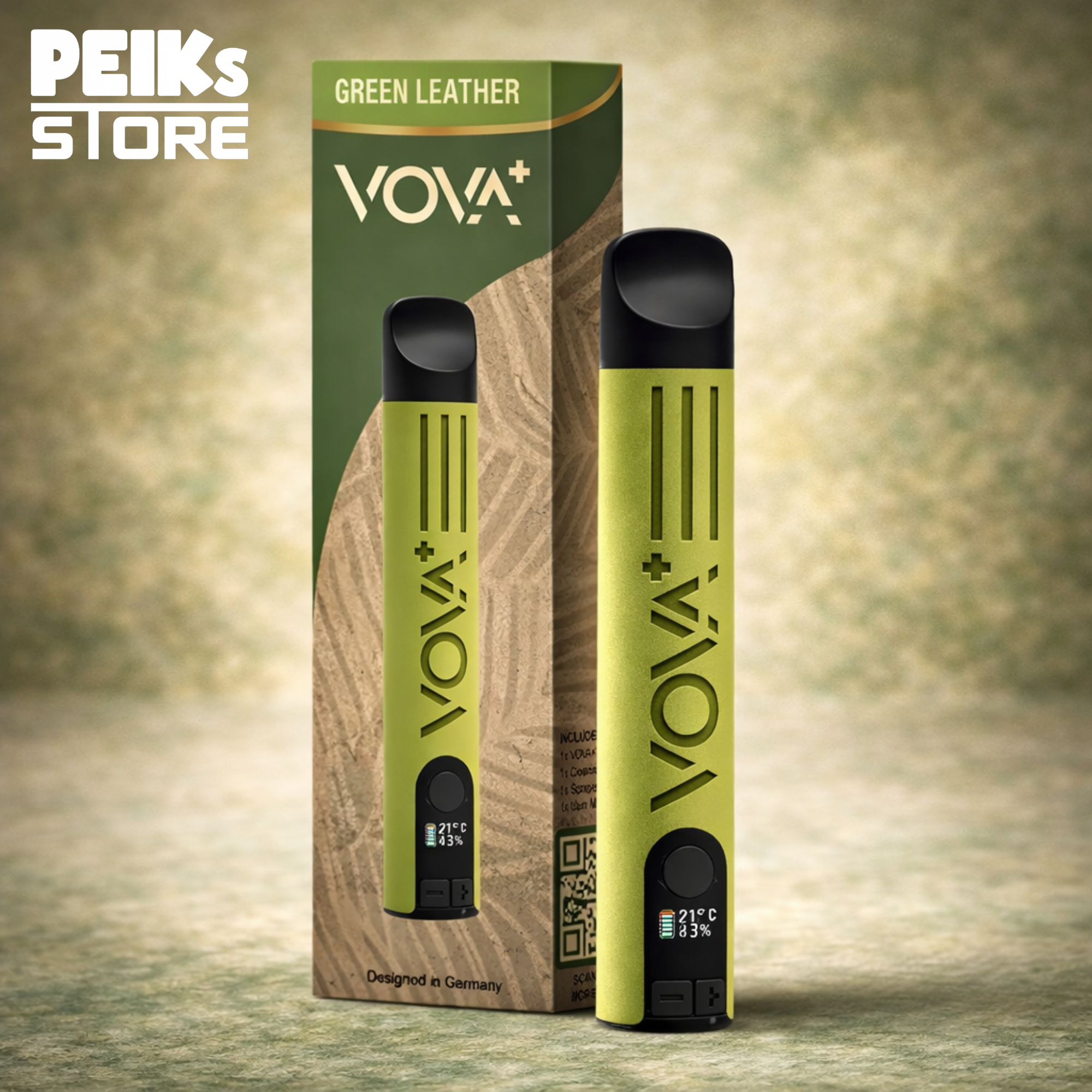 VOVA Plus Vaporizer – Green Leather